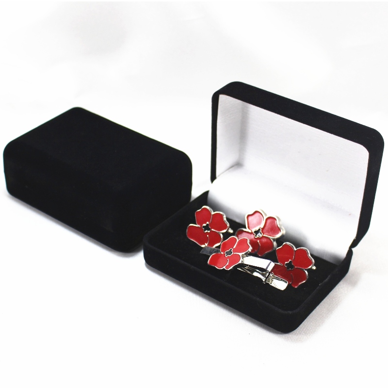 Punkt D-26L Rundform Velvet Box für Manschettenknöpfe, Krawattenschraube, mm.95*68*36, Gewichte ca. 65g