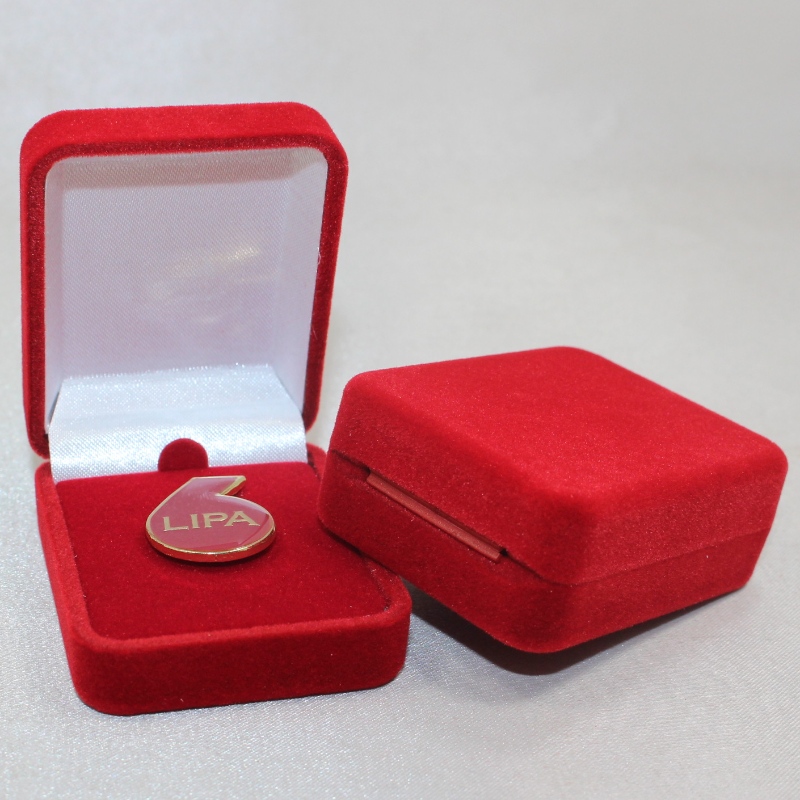 Punkt F-10 Rundform Velvet Box für Abzeichen oder Münze, mm.45*55*22, Gewichte rund um 23g