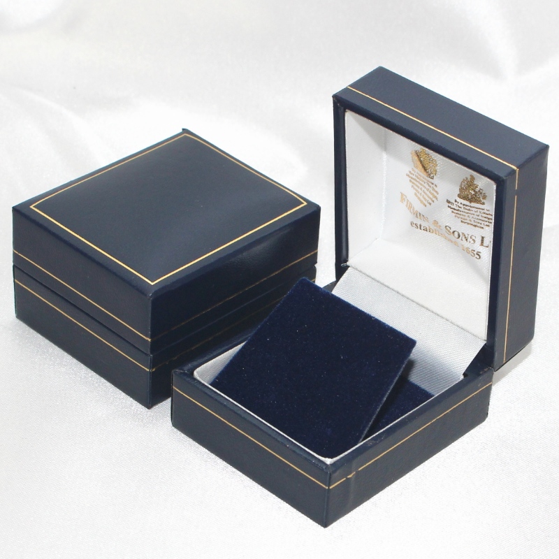 Artikel V-07S quadratisch Kunstleder Papierbox für Durchmesser 25-30 mm Münze, Abzeichen, Ring usw. mm. 46 * 53 * 32, wiegt etwa 35 g