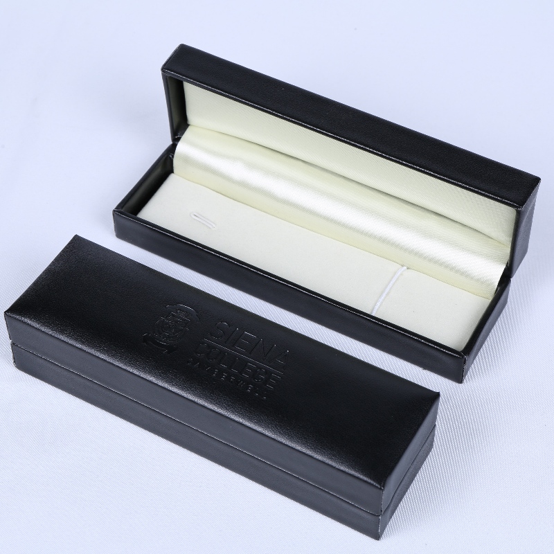 Artikel V-12 Rechteck Leatherette Papierkasten für 130*20mm Mehrfachmarken, Stifte && Halskette, etc. mm.155*45*36, Gewichte ca. 90g